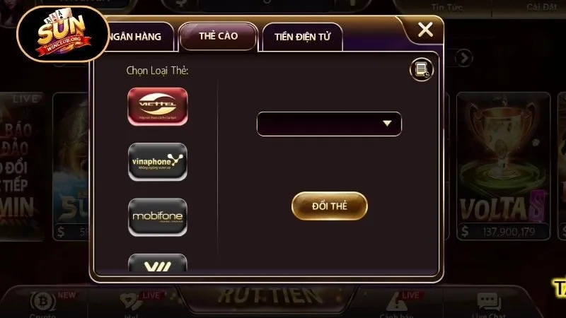 Hướng dẫn tân binh các bước rút tiền Sunwin chi tiết